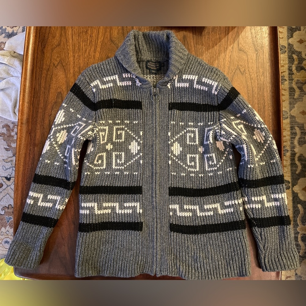 Pendleton Westerley Cardigan wool zip-up jacket like The Dude wears! Gray